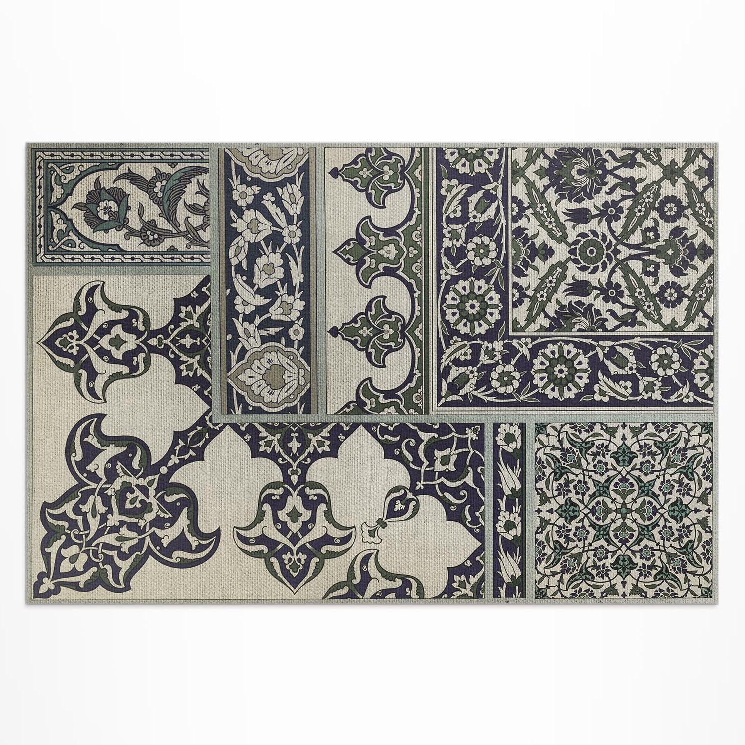 Outdoor Teppich 60x90 cm Wasserdichter Kunststoffteppich Rechteckig Ideal für Balkon Terrasse Garten für den Außenbereich Einfach zu Reinigen PVC - Patchwork – Autor Albert Racinet