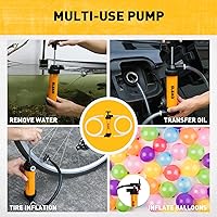 Vista 6 de Bomba de sifón de gas para gasolina, bomba de transferencia de líquido multiuso, bombas de sifón de líquido de aceite, herramienta de sifón