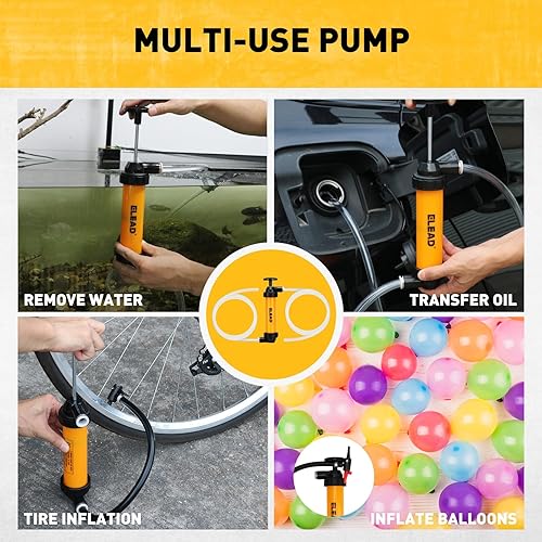 Miniatura 6 de Bomba de sifón de gas para gasolina, bomba de transferencia de líquido multiuso, bombas de sifón de líquido de aceite, herramienta de sifón de