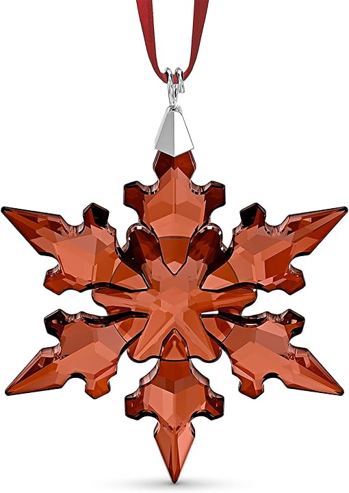 Swarovski holiday ornament fiocco di neve di cristallo rosso scintillante 5527750