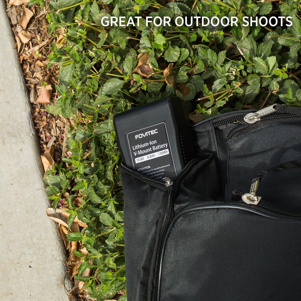 Bіg Sаlе Fovitec V-Lock/V Mount Lithium Ion Battery with D Tap Charger, 14.4v, 130Wh, Compatible with 600, 900, 1200 LED Panels and Cinema Cameras for Photography and Video Production