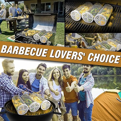 Miniatura 5 de Cesta de acero inoxidable para parrilla con cubierta de malla extraíble, accesorios para barbacoa, cestas de parrilla para parrilla al aire libre,