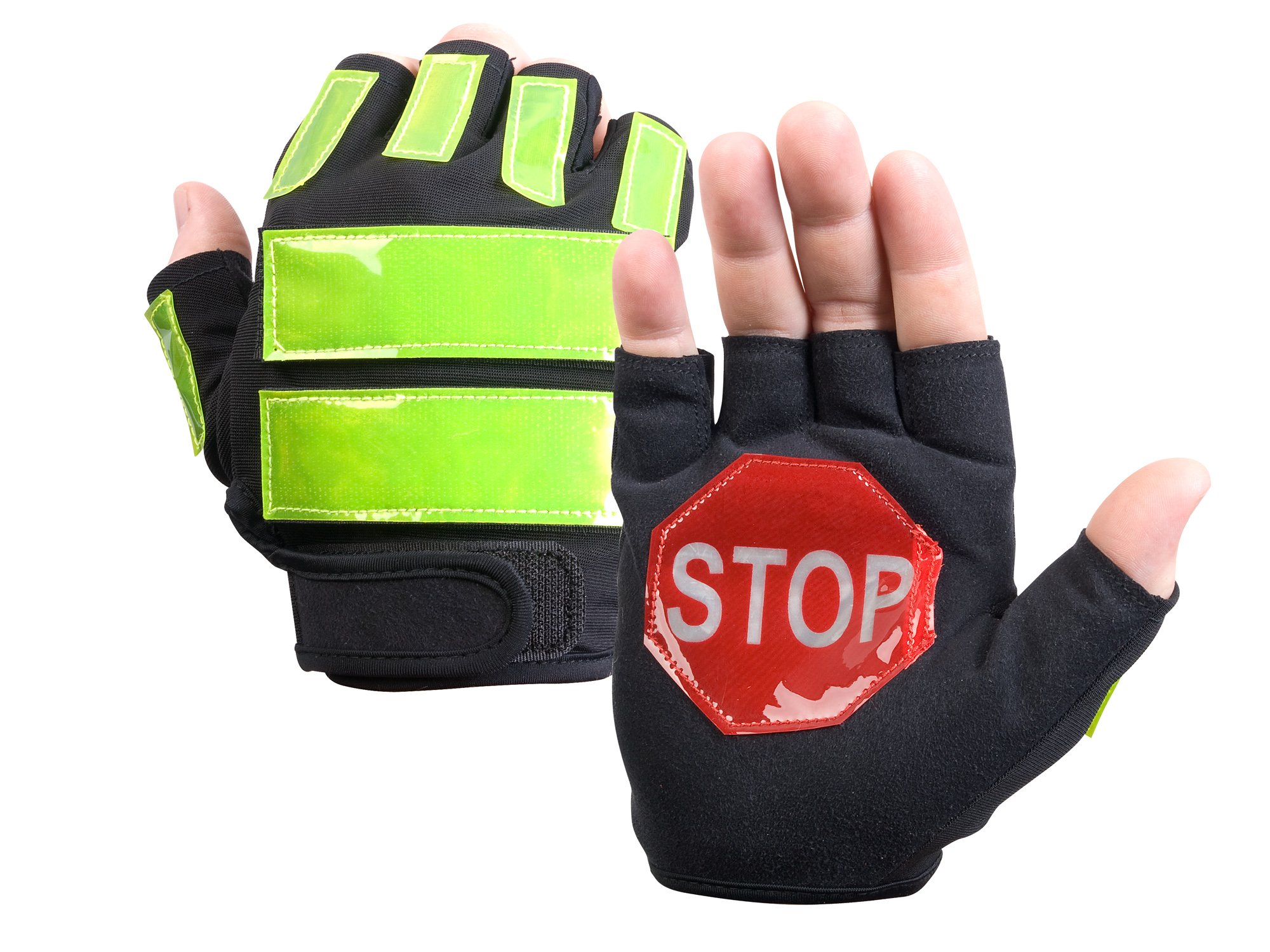 Brite Strike ITG-08S/M Traffic Safety Gloves, Black, Small/Medium