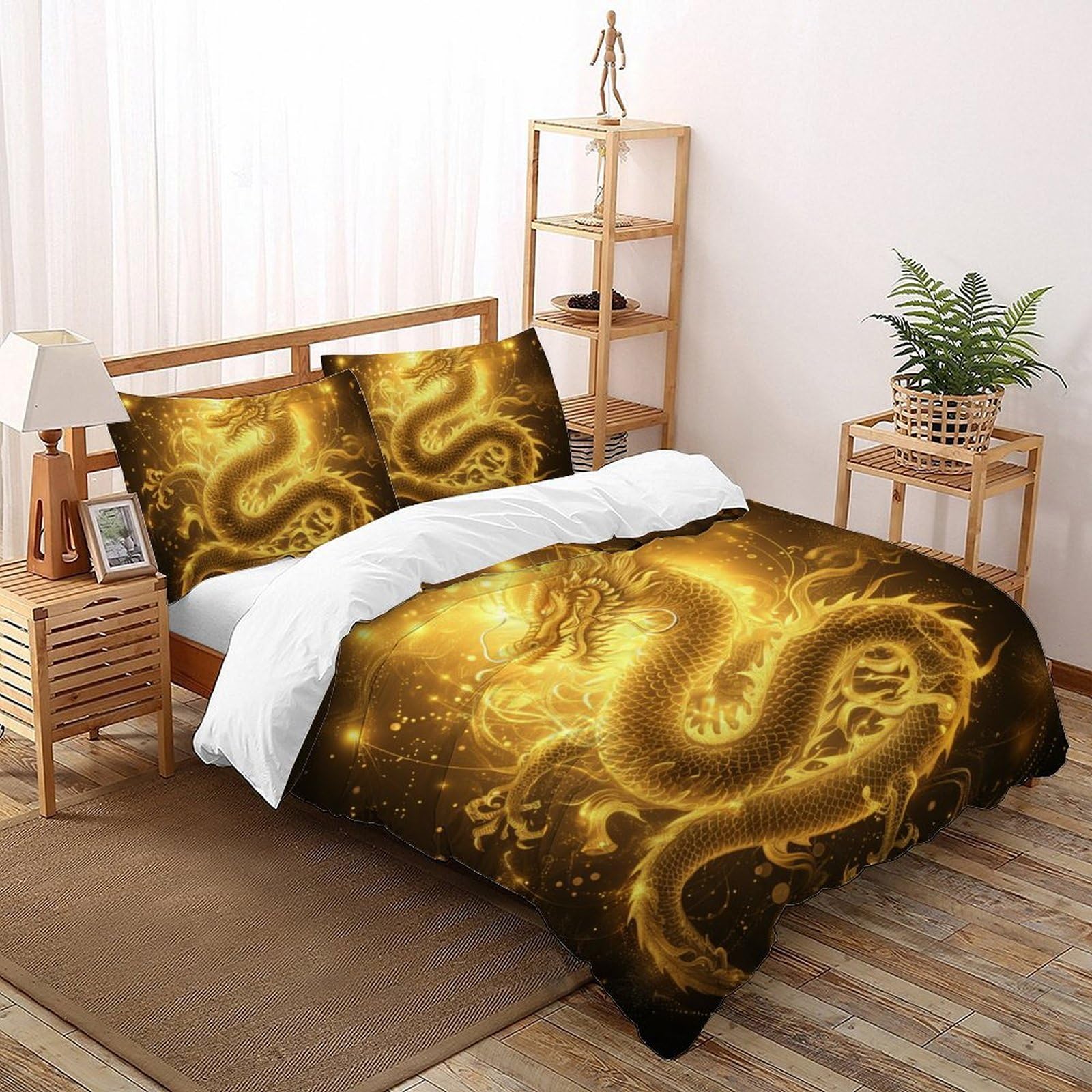 Housse de couette 3D garçon douce et facile d'entretien en taille 200x200cm