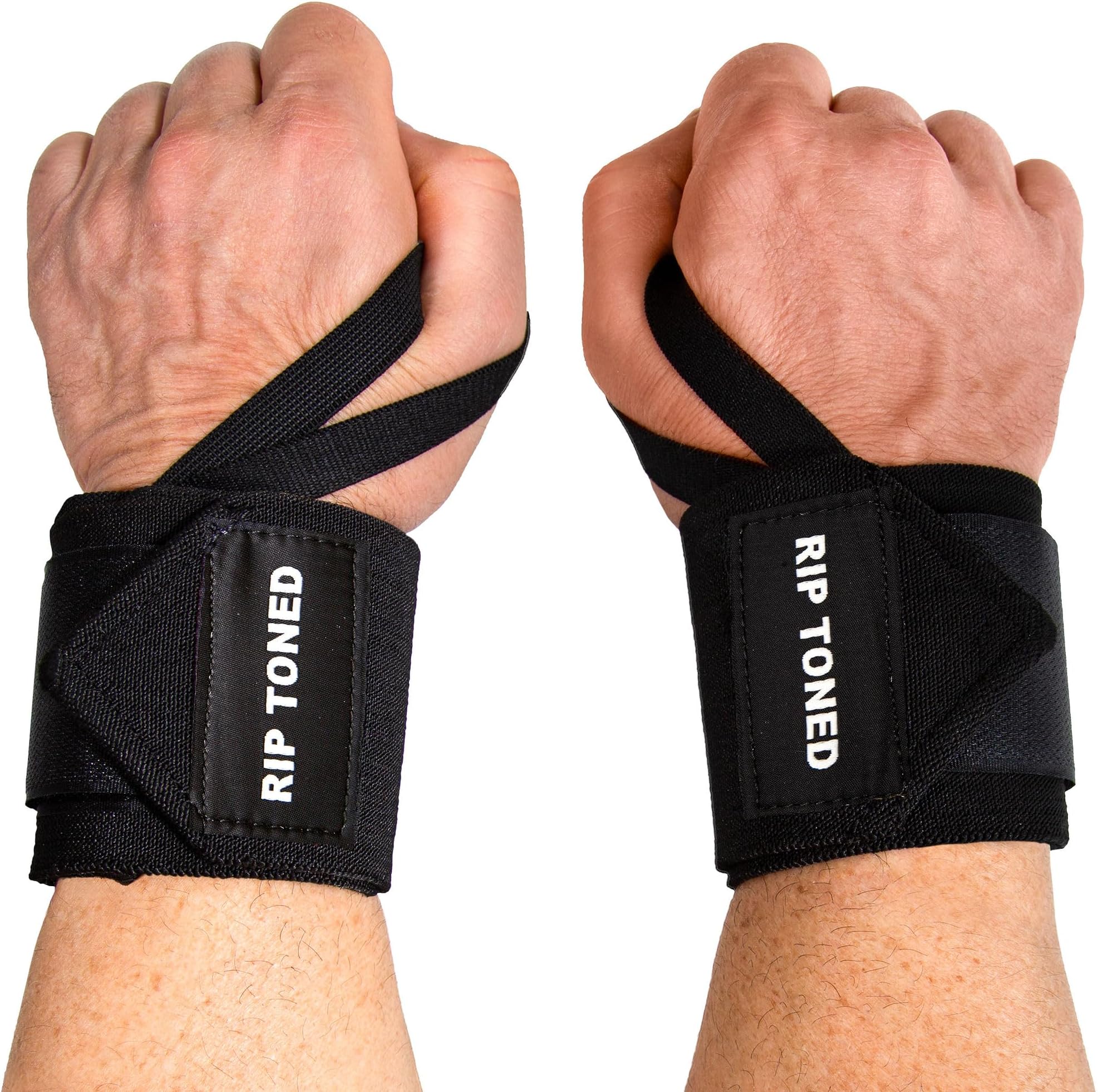 Rip Toned Wrist Wraps for Weightlifting – USPA & USAPL Approved 18" Wrist Straps for Powerlifting – Adjustable, Durable Gym Wraps with Thumb Loop – Maximum Support for Men & Women