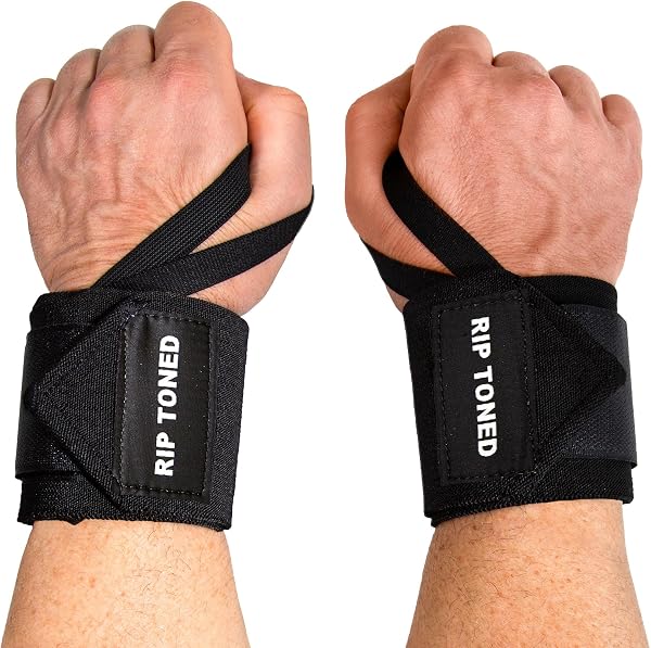 Rip Toned Wrist Wraps for Weightlifting – USPA & USAPL Approved 18 Wrist Straps for Powerlifting – Adjustable, Durab
