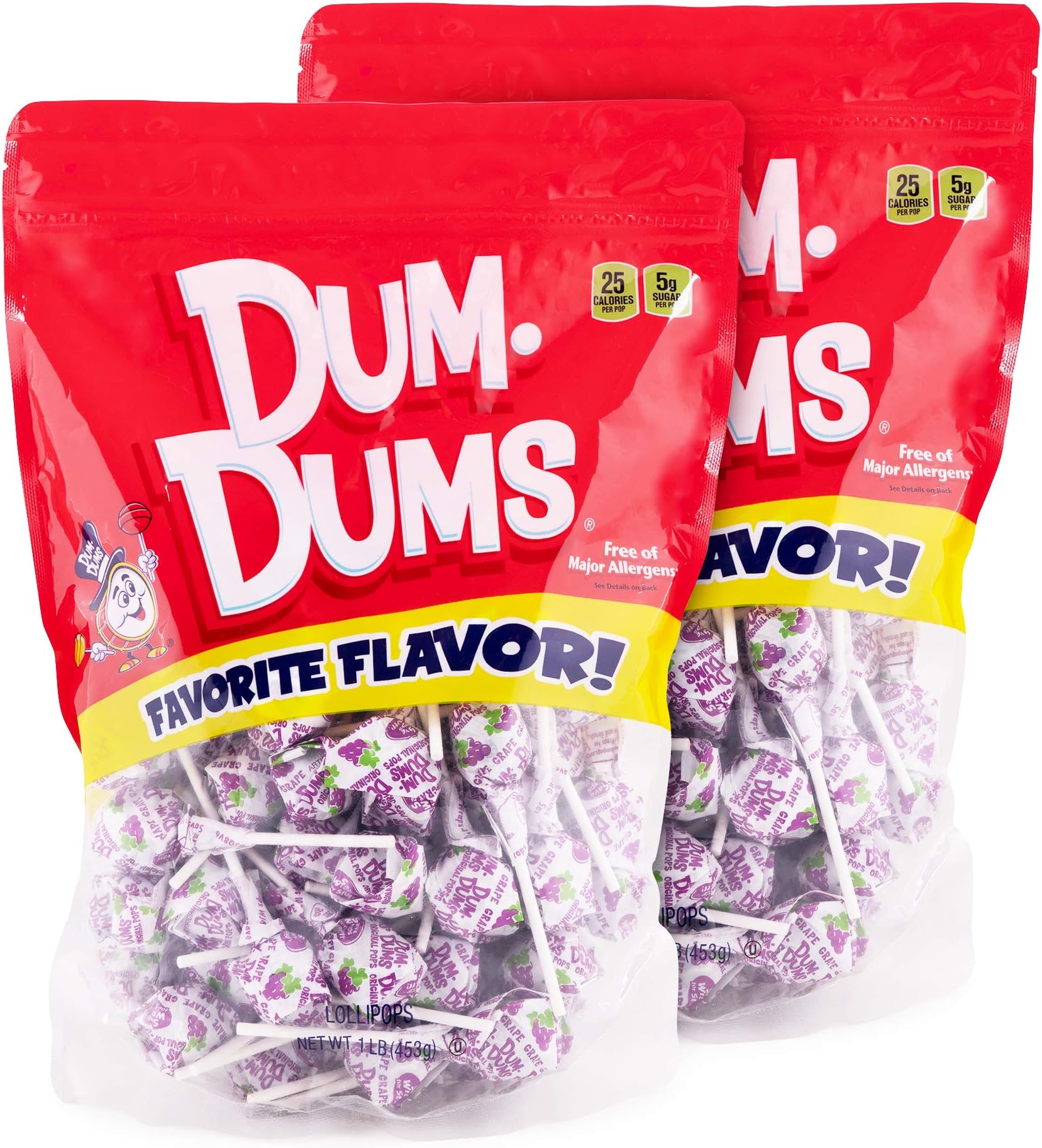 Dum Dums Grape 2-1 lb bags