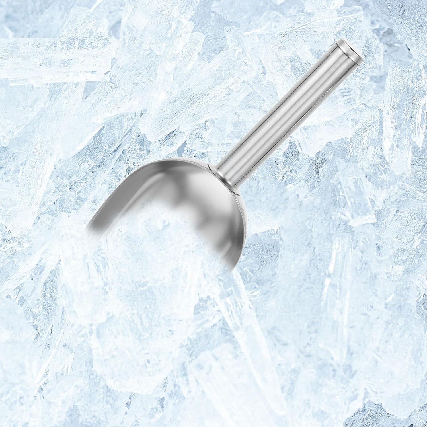 Stainless Steel Ice Scoop and Tongs for Household Use