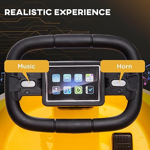 Miniatura 4 de Aosom Coche de parachoques para niños pequeños, rotación de 360 de 6 V, auto eléctrico para niños con bordes de parachoques de EVA, motor gemelos,