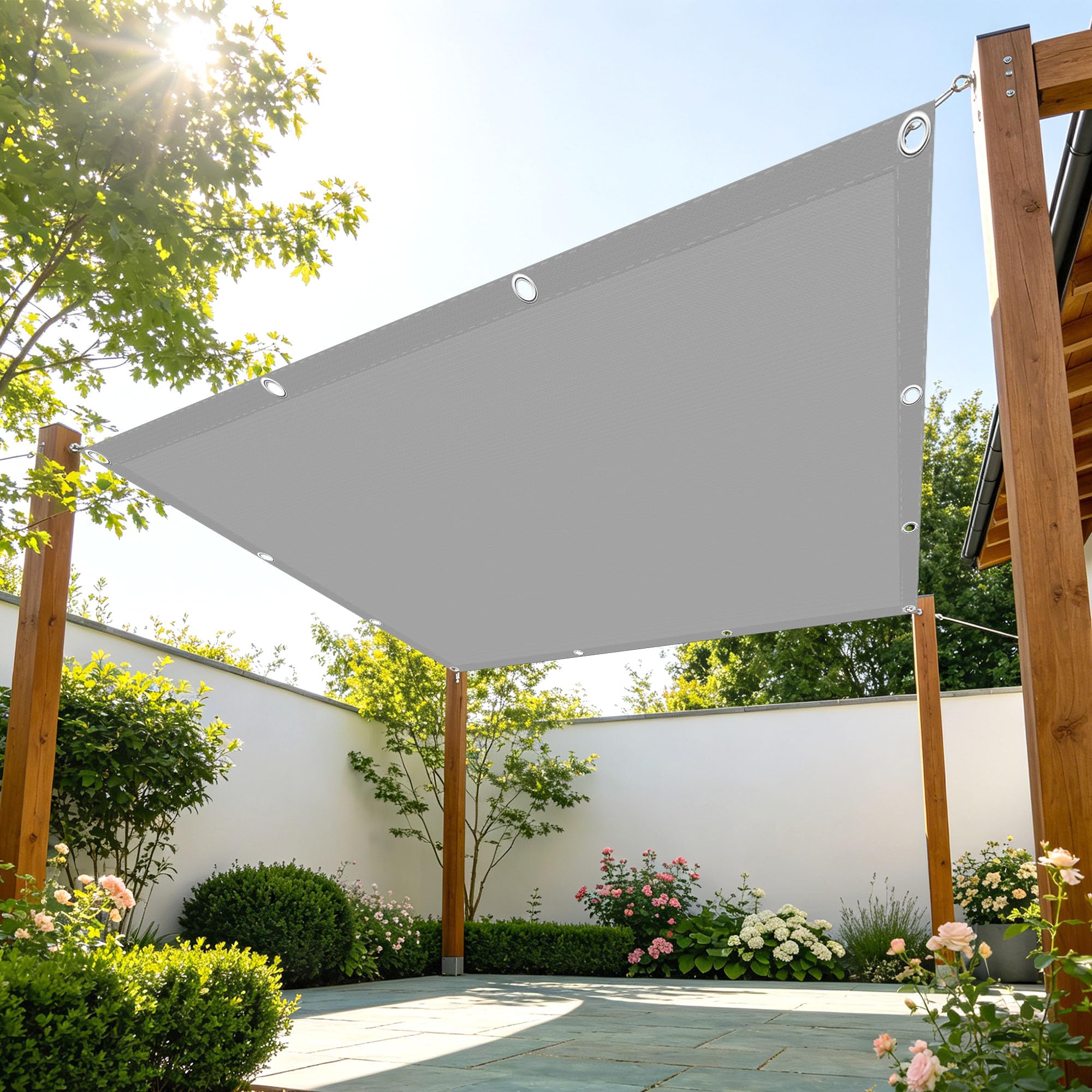Voile d'ombrage étanche bâche d'ombrage pour extérieur balcon et patio