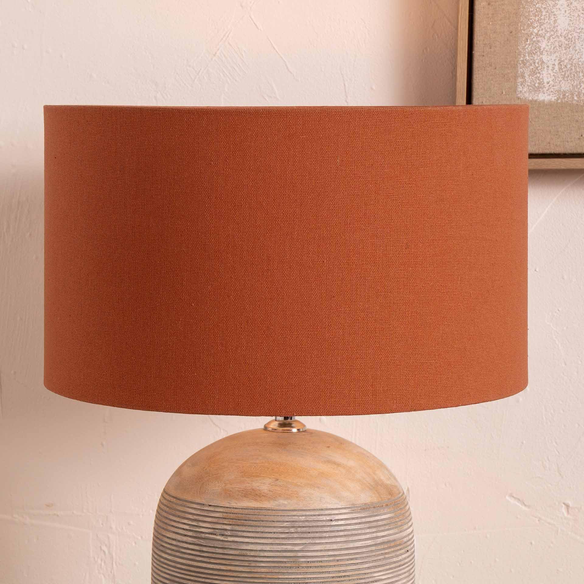 Pacific Lifestyle 45Cm Terracotta Table Lampshade Drum Floor Lamp Shade from B&Q