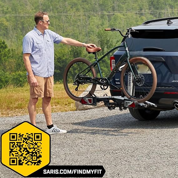 Saris Door County 2 Bike Motorized Hitch Rack | Electric Hitch Lift for Easy Loading | Built-in Tilt and Electric Rear Lights | Made in The USA. (Door County)