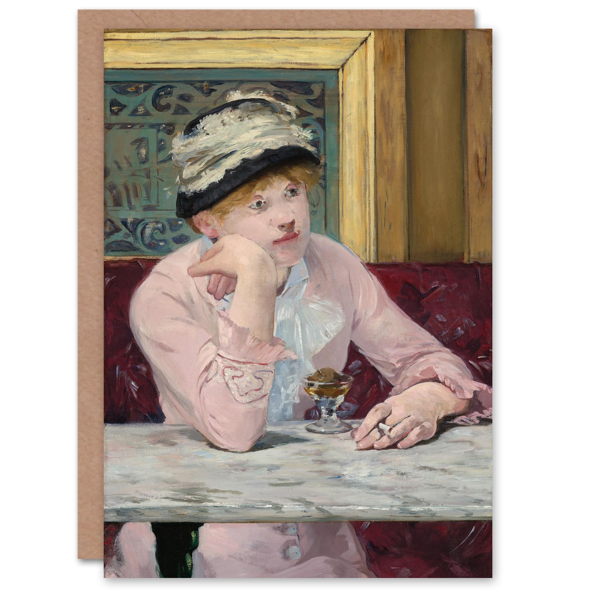 Artery8 Edouard Manet Art Card Plum Brandy Woman Portrait