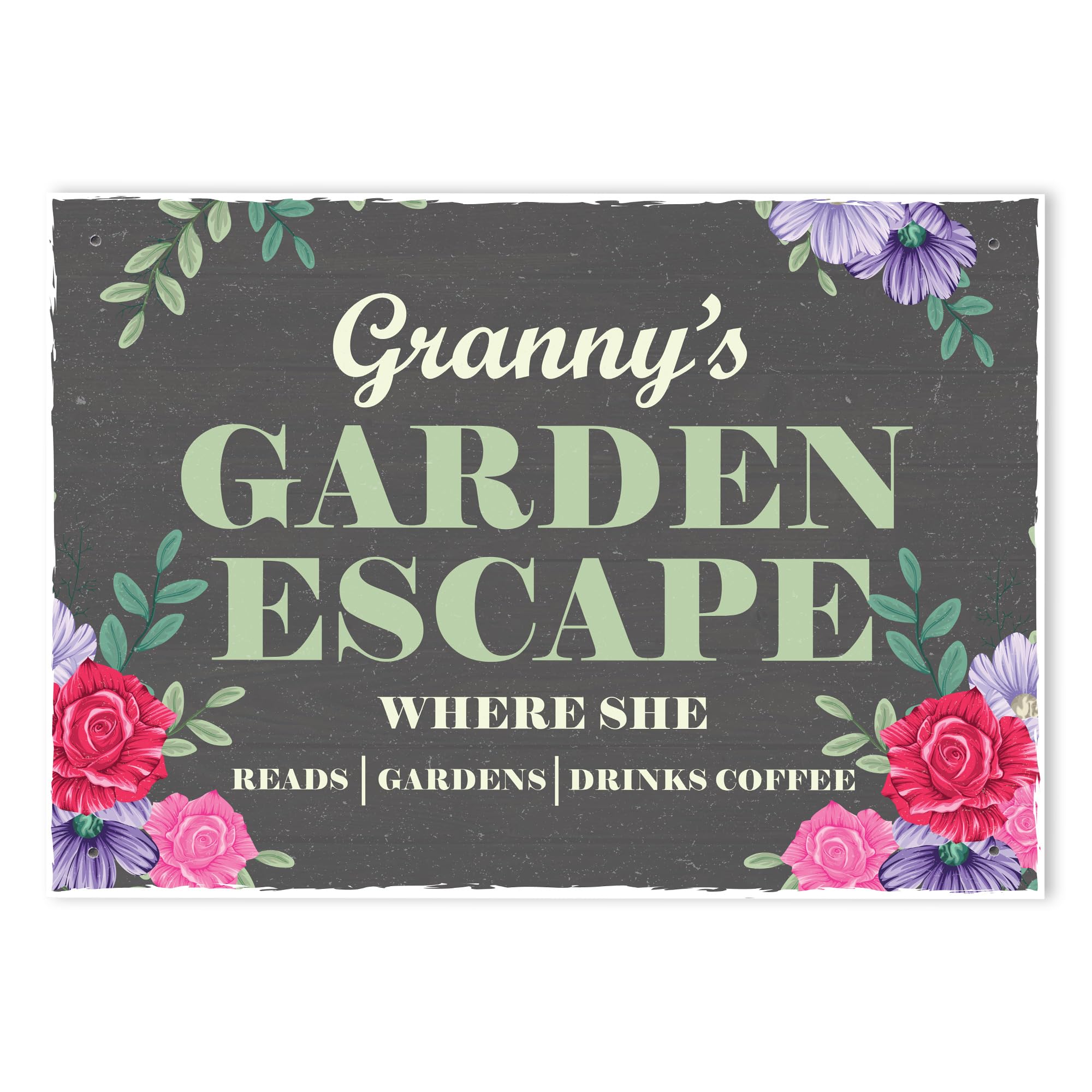 Red Ocean PERSONALISED Any Names GARDEN ESCAPE Sign Garden Shed Sign Garden Sign For Outdoor Shed Plaque Summerhouse Accessories Friendship Gifts Home Decor