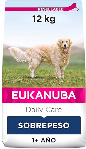 Eukanuba – Pienso para perros adultos Eukanuba Daily Care Sobrepeso/Esterilizado pollo y pavo. 12 Kg