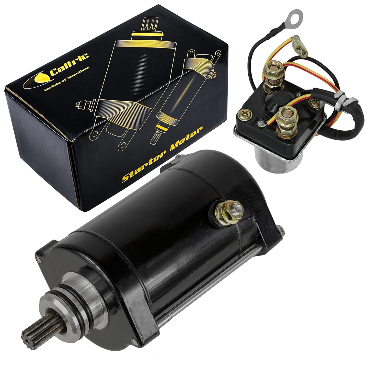 Caltric Starter & Solenoid Relay Compatible with Polaris Sl700 Slt700 700 1996 1997
