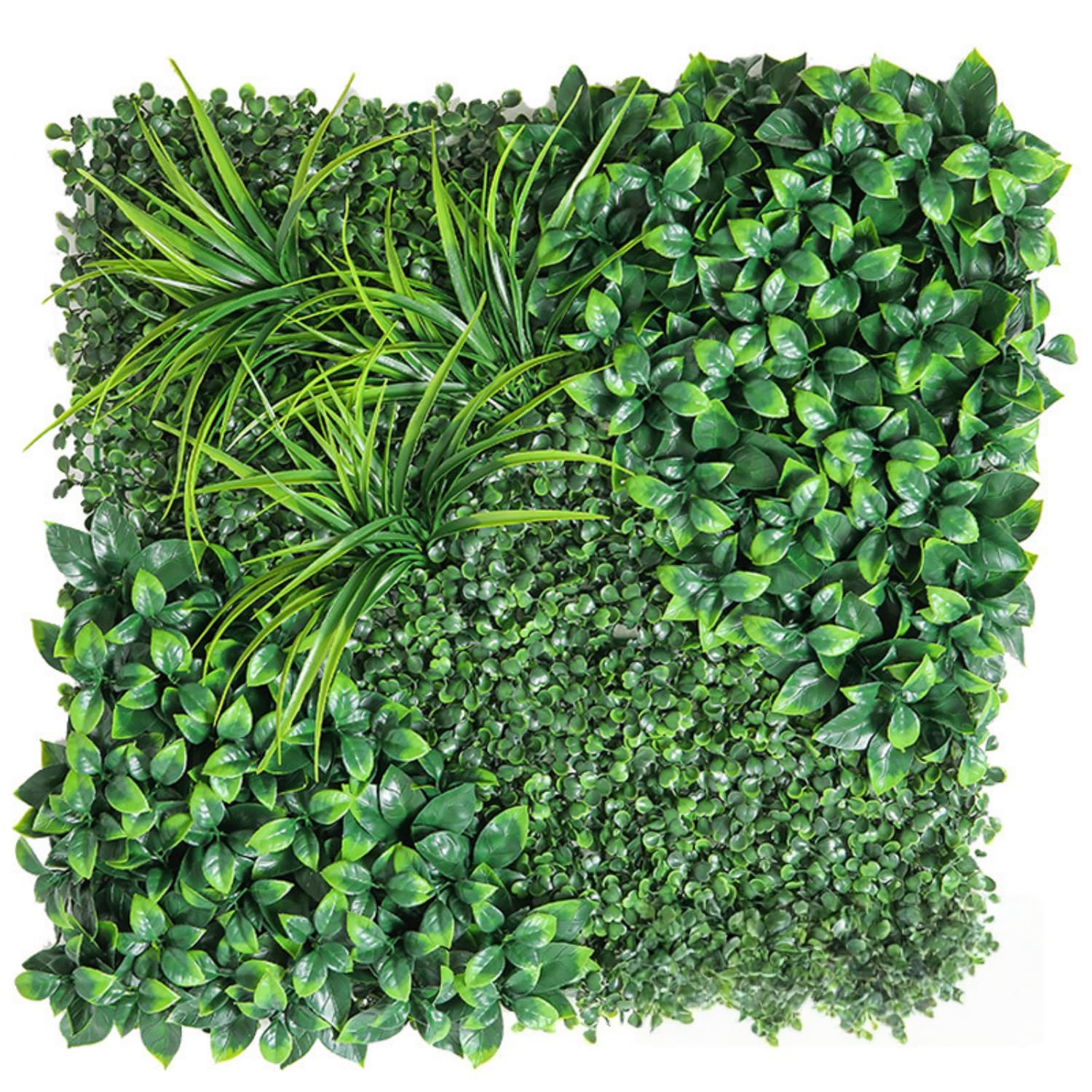 MINHADISI Artificial Hedge Panel, Artificial Plant Wall, Synthetic Grass Artificial Greenery Panels for Garden, Terrace, Balcony, Wall, Fence, Anti-UV, Easy to Install, 50x50 cm (B11)
