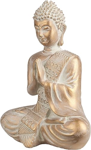 Miniatura 7 de TERESA'S COLLECTIONS Estatua de Buda de interior para decoración zen, Buda de meditación, decoración del hogar para habitación espiritual, estatua