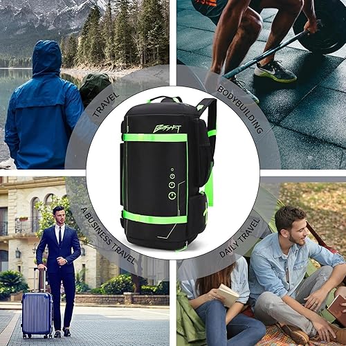 Miniatura 9 de BE SMART - Mochila de gimnasio extra grande de 40L para hombres, bolsa de gimnasio grande con compartimento para zapatos, bolsas de lona resistentes