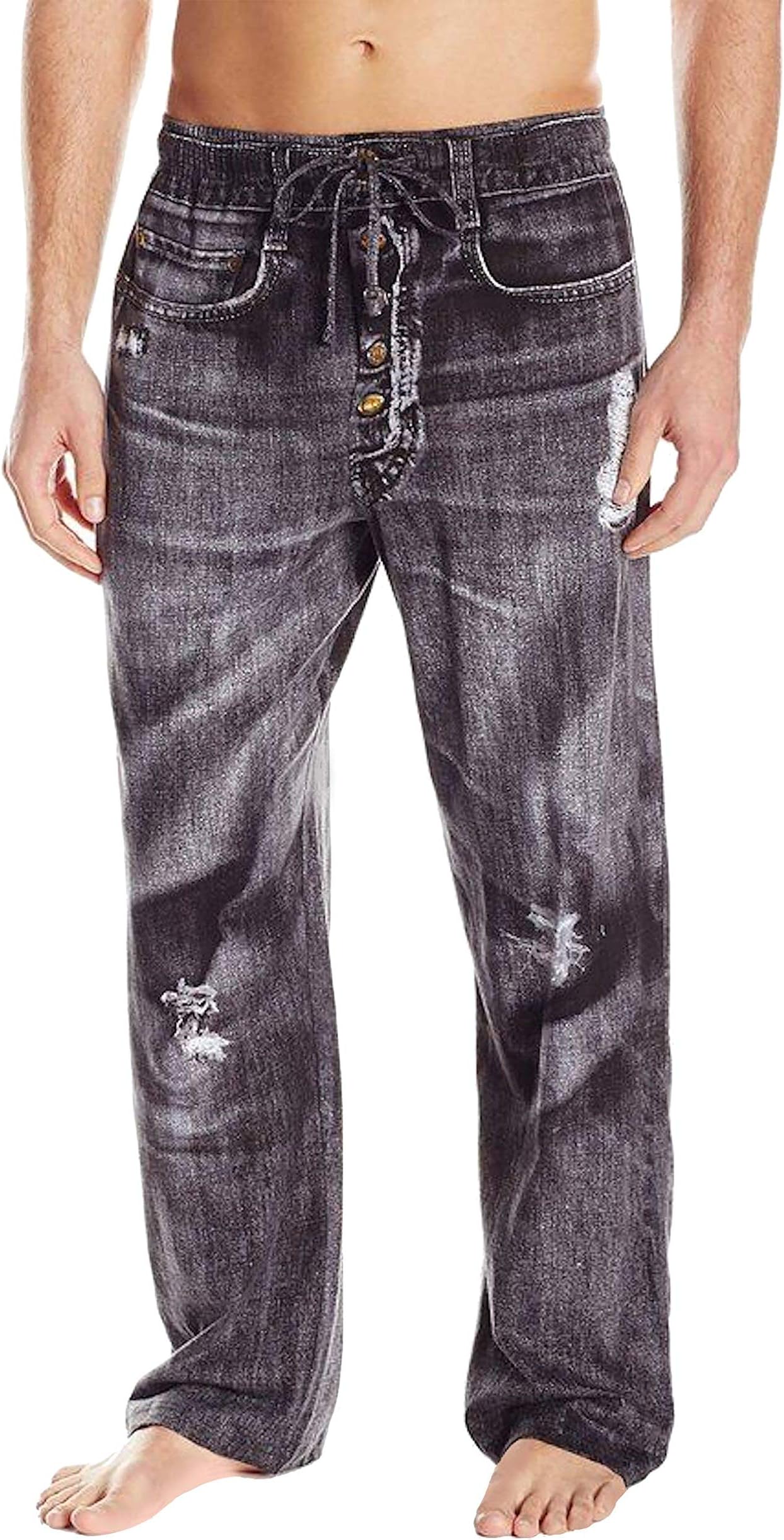 Paul Frank Under Disguise Men's Generic Faux Denim Pajama Pant