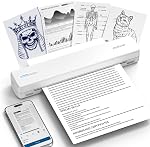 POLONO Portable Printer, D810 Inkless Bluetooth Thermal Printer Wireless for Travel, Compatible with iOS, Android, Laptop, Supports 8.5"x11" US Letter for Office, Car, Home, Black