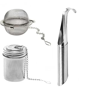 3 Pack Loose Leaf Tea Steeper Stainless Steel Fine Mesh