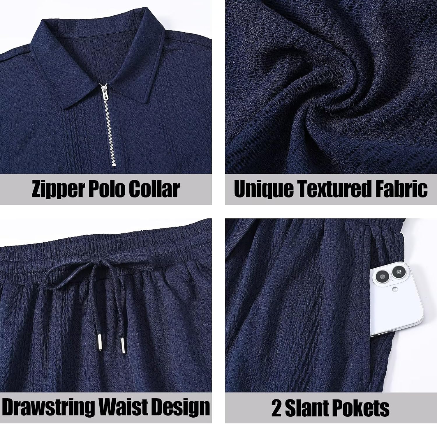 yuyangdpb Men's 2 Pieces Short Sets Tracksuit Outfits Track Suits Jogging Athletic Sweat Set - Image 6