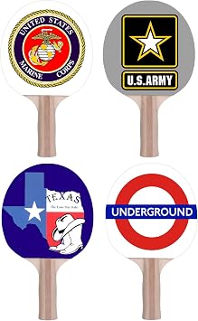 Infusion Custom Photo or Logo Ping Pong Paddle, Premium 5 Ply Direct Imprint Personalization on Table Tennis Racket