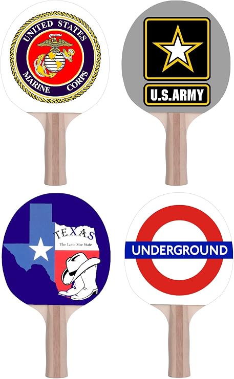 Infusion Custom Photo or Logo Ping Pong Paddle, Premium 5 Ply Direct Imprint Personalization on Table Tennis Racket