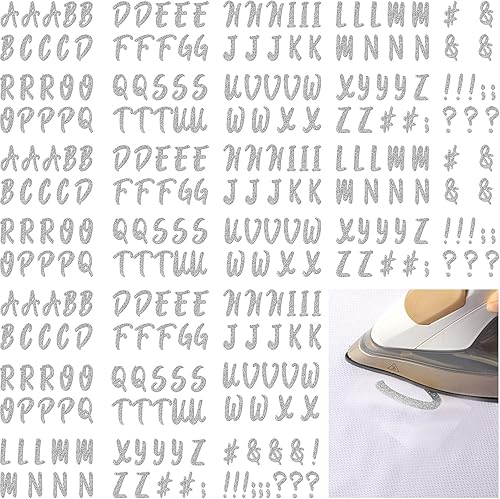 Miniatura 2 de 279 letras termo-adhesivas de 2 pulgadas A-Z de Flock letras de transferencia de letras de Navidad calcomanías de letras de flocado para planchar en