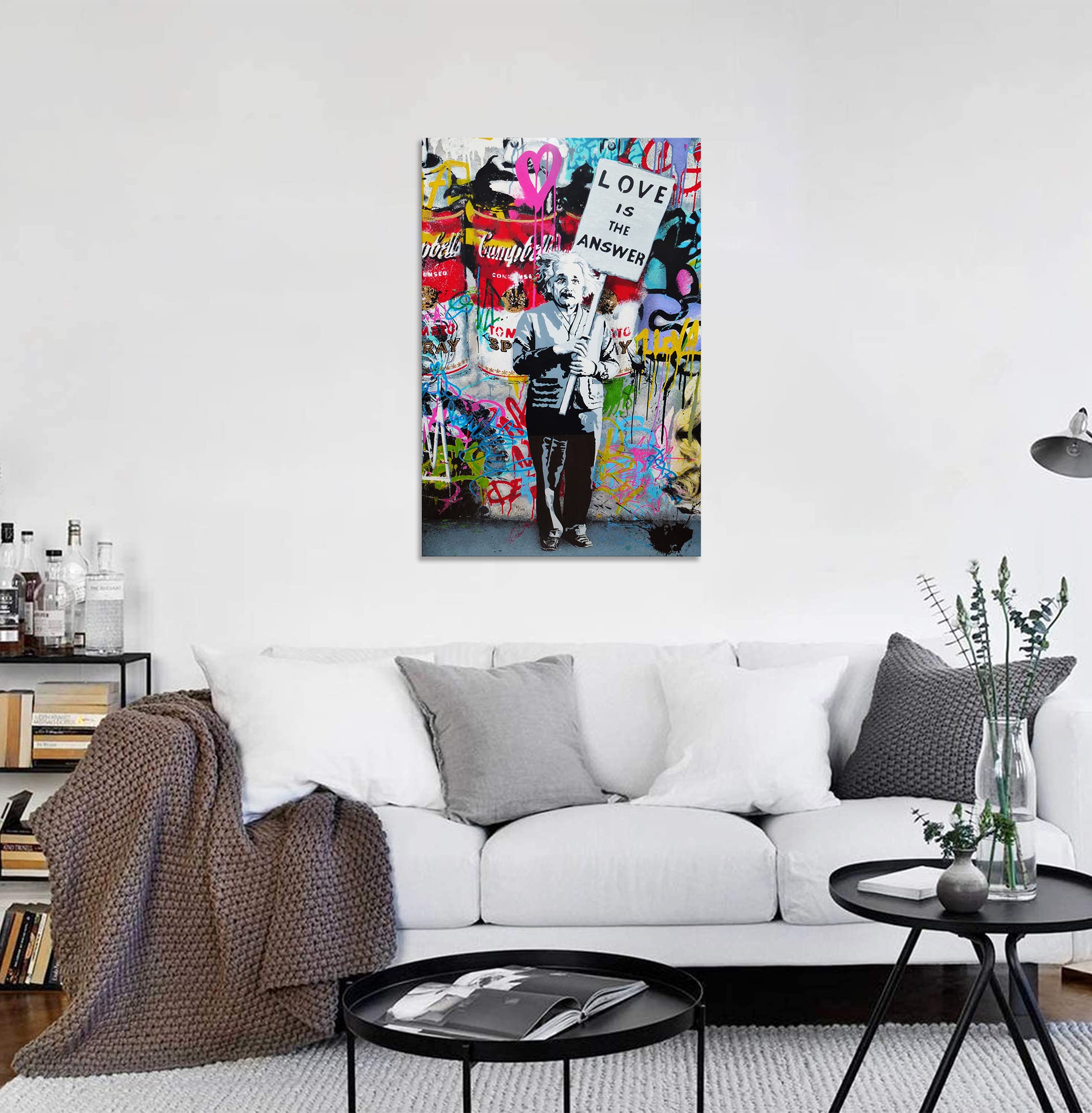 Amazon.co.jp: バンクシー アインシュタインアートパネル 絵画
