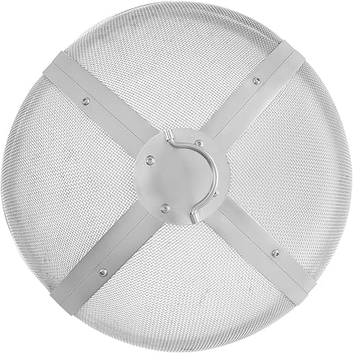 Miniatura 12 de Rejilla redonda para fogata de 27 pulgadas, cubierta de metal de acero resistente reforzada, tapa para fogata al aire libre, tapas de pantalla