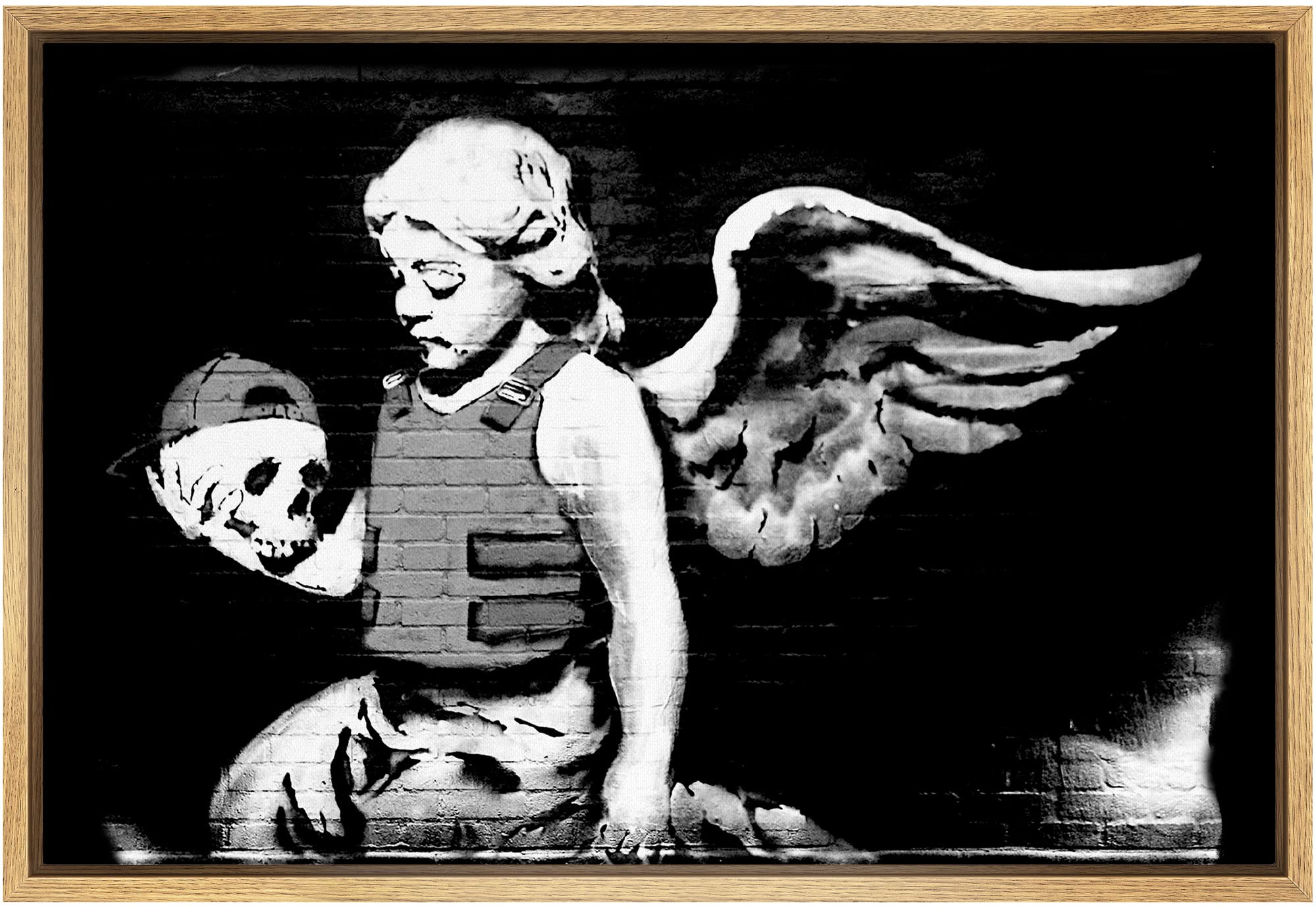 Amazon.com: SIGNWIN Framed Framed Canvas Wall Art Banksy