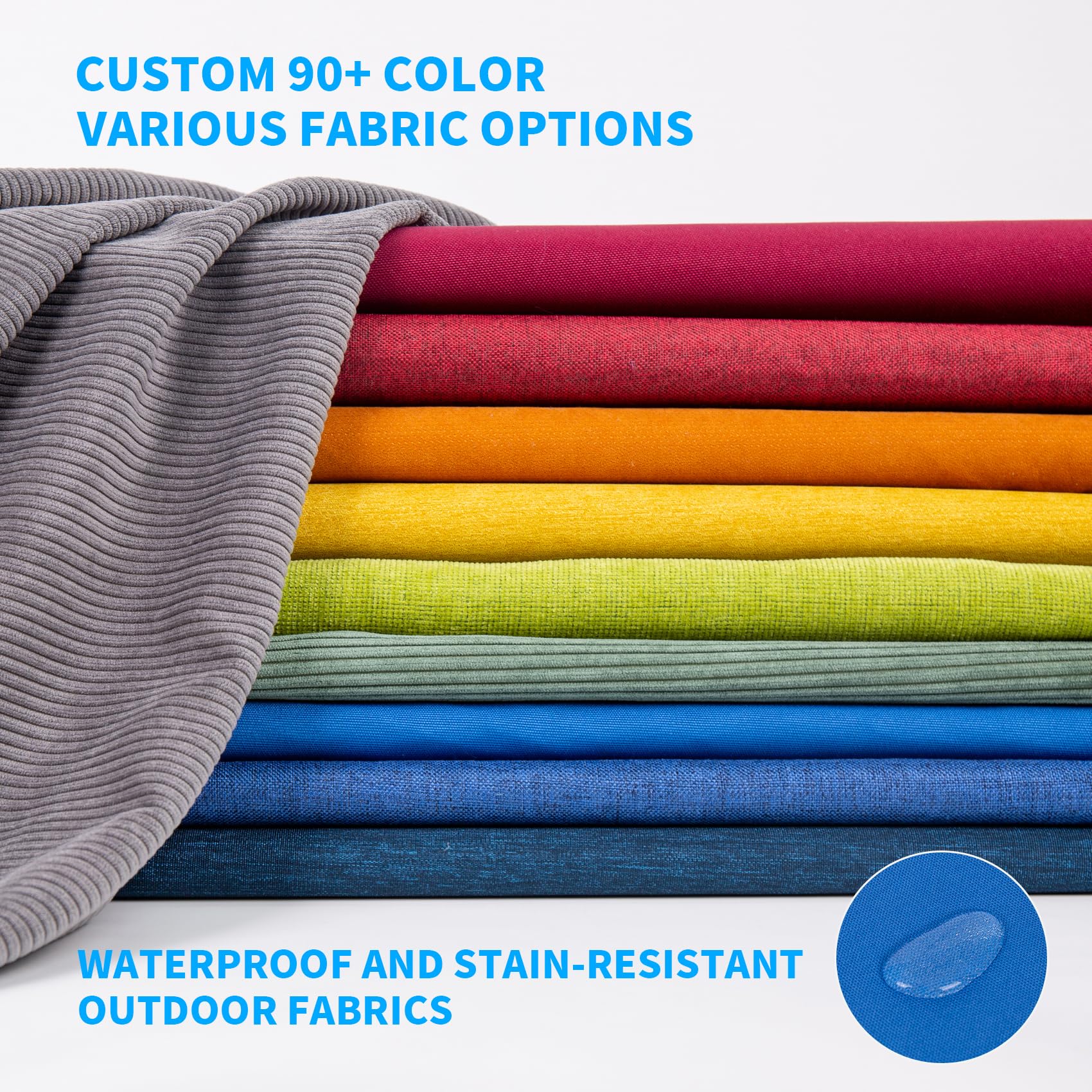 BayHomes Bench Cushion,Custom Size and Color Waterproof Double Piping Bench Cushions for Outdoor Furniture,Non-Slip Window Seat Cushions Indoor