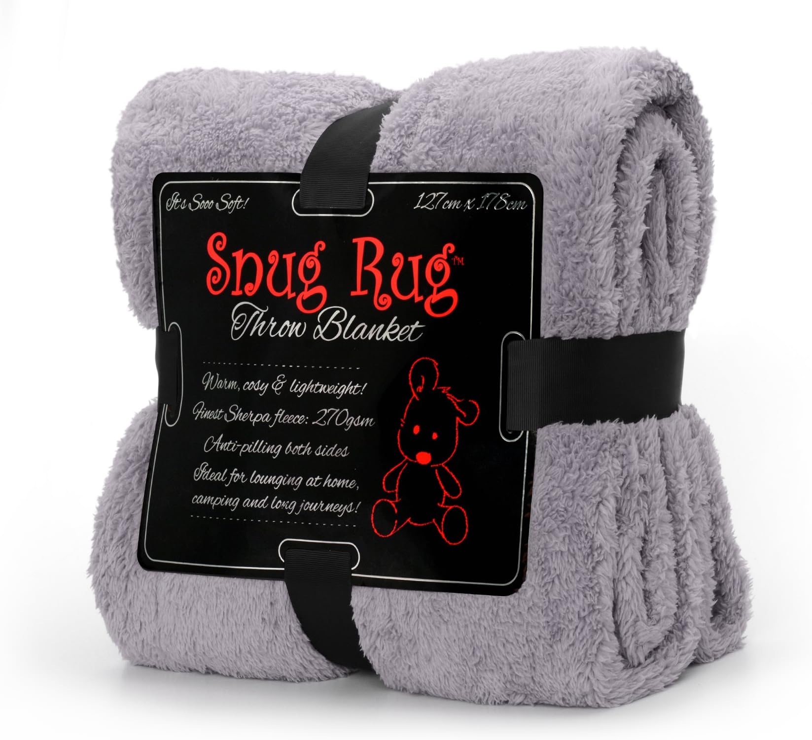 Snug-Rug Sherpa Throw Sherpa Fleece Throw Blanket