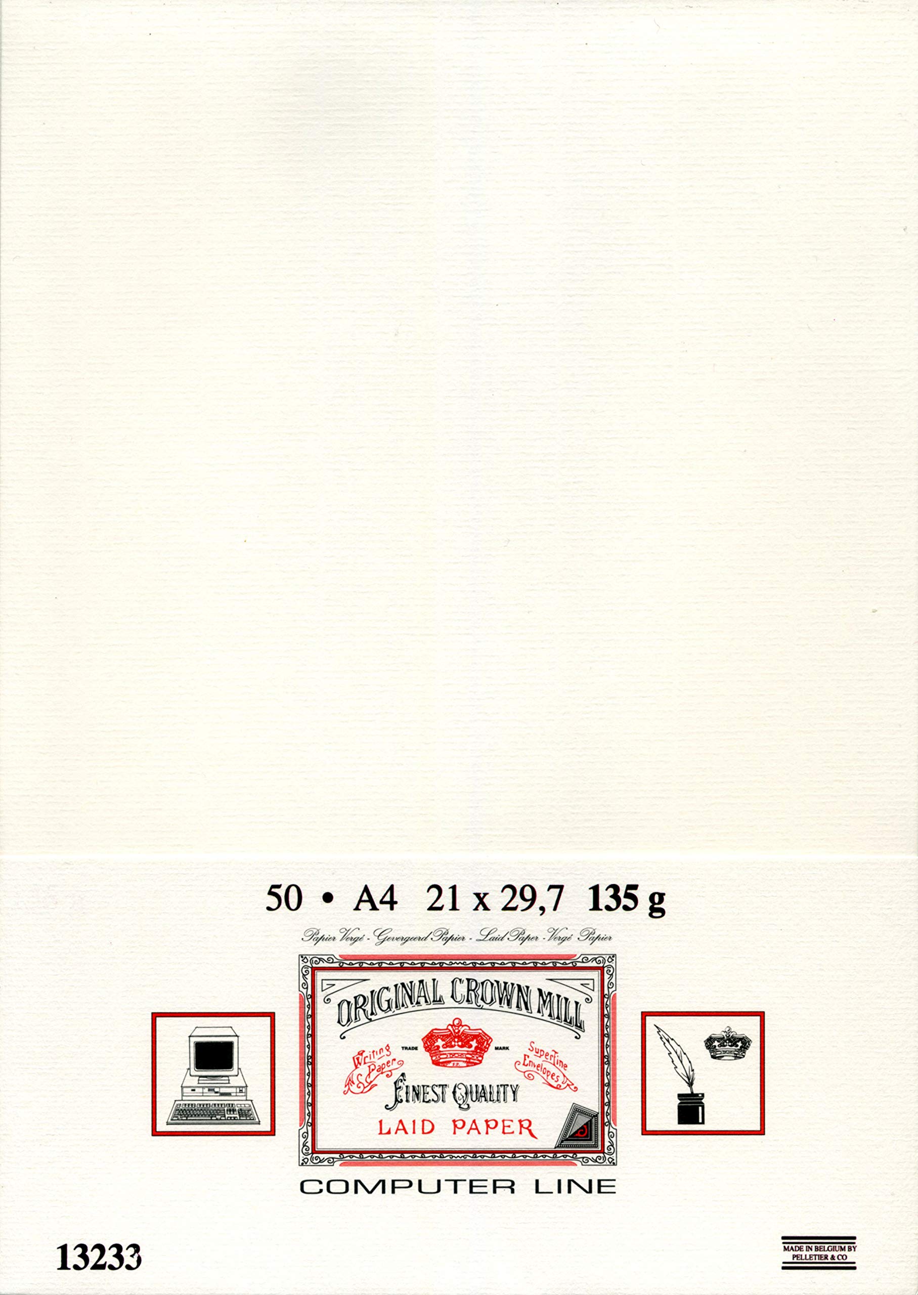 Original Crown Mill Plus Haute Qualité par ordinateur Papier A4 135 g Lot de 50 Crème