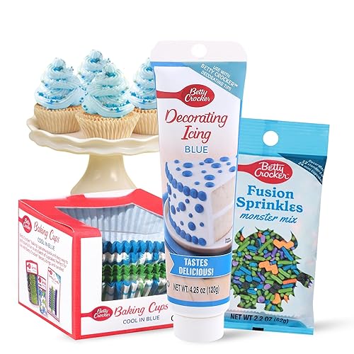 Betty Crocker Cupcake Kit For Boys - Includes 100 ct