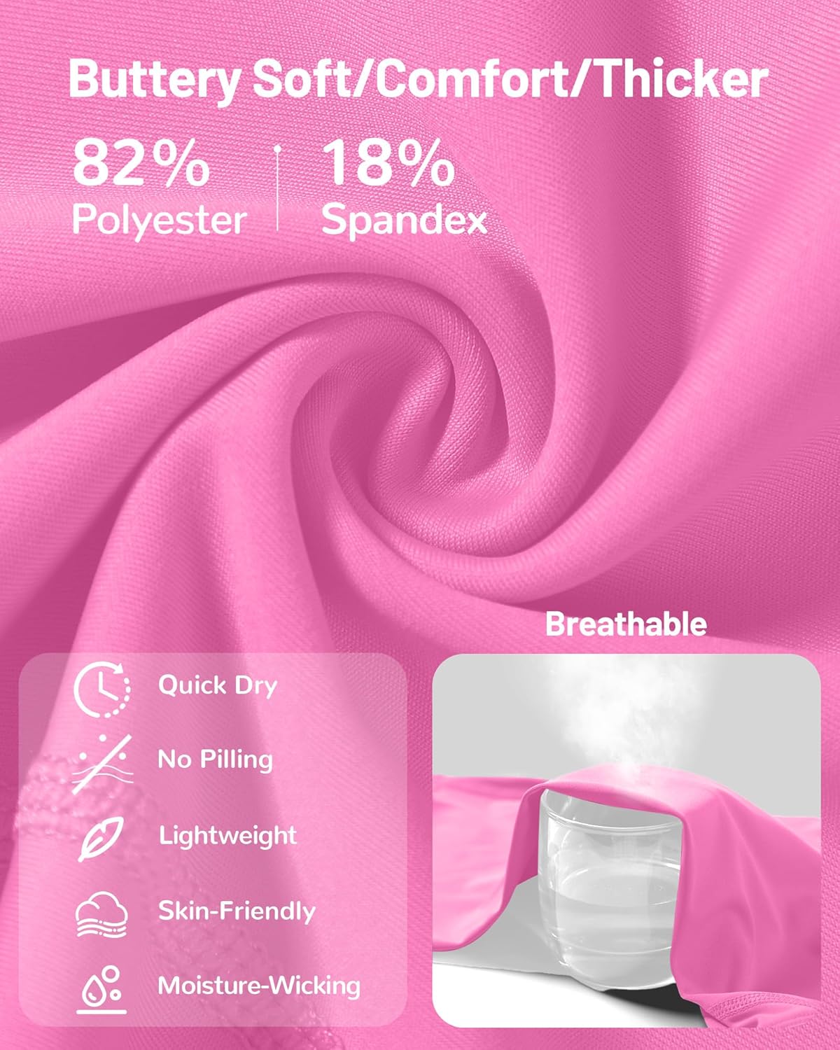 Moozava No Front Seam Women's Biker Workout Shorts 8"/5"/3" High Waist Tummy Control Spandex Shorts Gym Yoga Running Pockets - Image 5