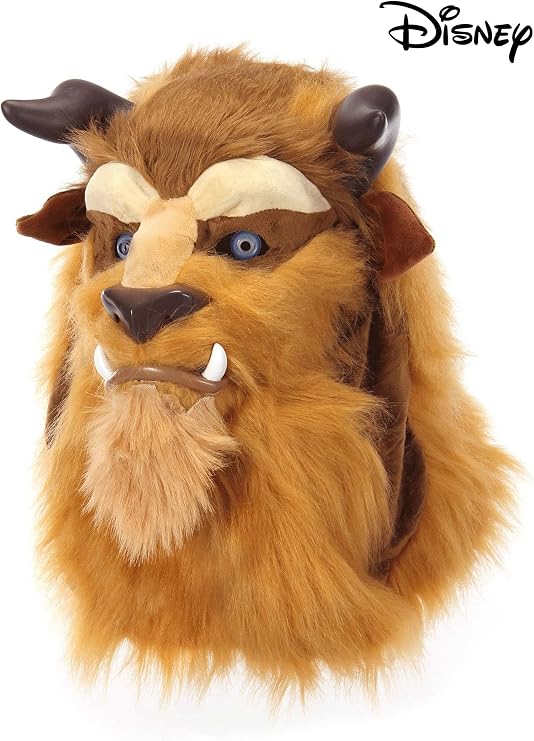 elope Disney Beast Mouth Mover Mask with Faux Fur and Moving Jaw, Officially Licensed