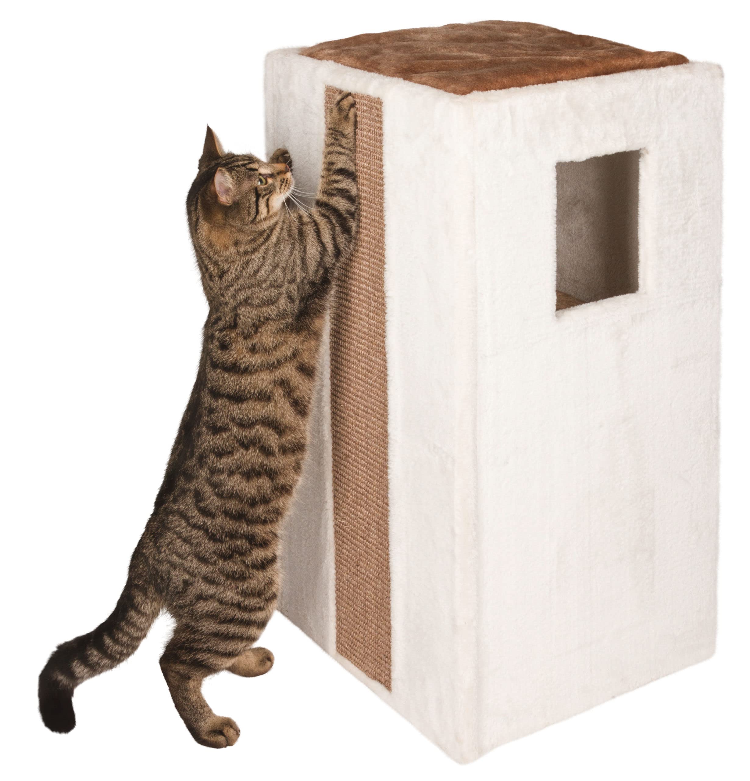 Kerbl Pet 81551 Kratztonne Galina, 40 x 40 x 78 cm, weiß