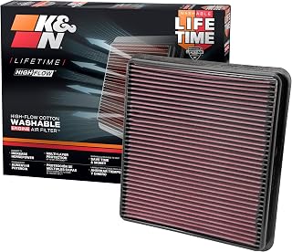 K&N 33-2387 High-Flow Washable Engine Air Filter for 2007-2021 Lexus LX570, Toyota Land Cruiser, Sequoia, Tundra - Lifetime Power Boost