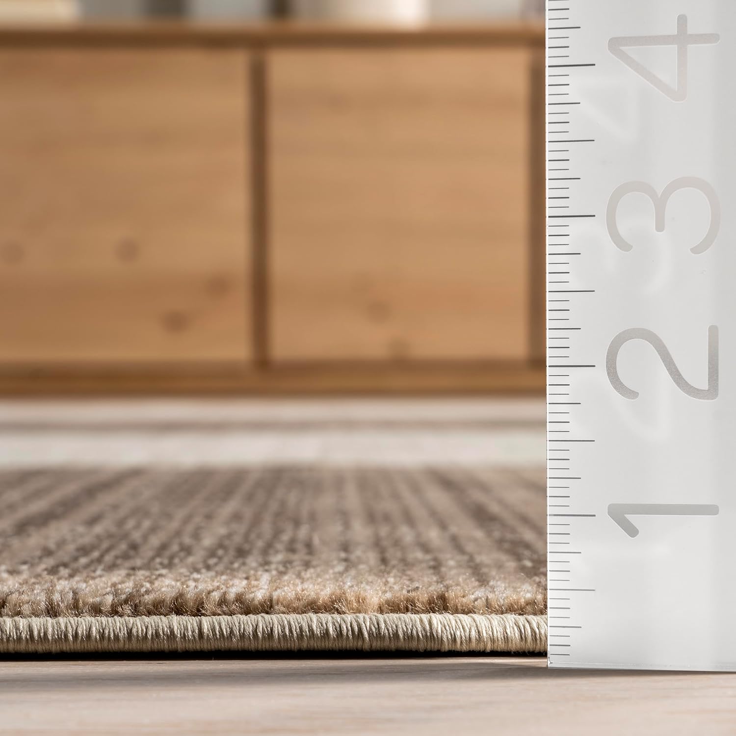 Rugs USA Cedarwood Fringed Area Rug, 5' x 7'10", Brown