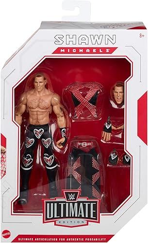 Miniatura 5 de WWE Ultimate Edition - Figura de acción de Shawn Michaels de 6 pulgadas con equipo de entrada cabezales adicionales y manos intercambiables