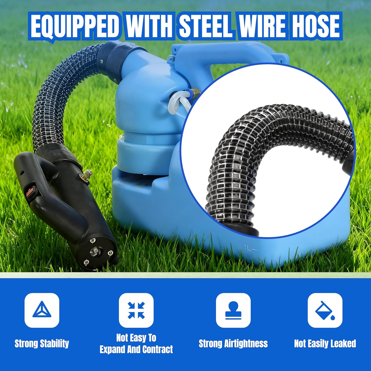 6L (1.58 Gallon) Electric Sprayer ULV Fogger Machine, 1200W Portable Fogger Sprayer with Adjustable Spray Volume Particle Size, for Indoor Outdoor Use in Home, Garden, Yard, Farm