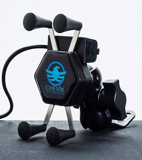 CHEVIK Get Addicted X-Grip Bike Mobile Holder with Charger