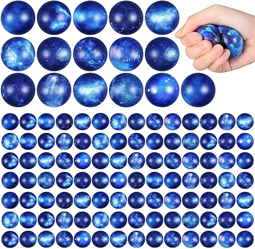 Miniatura 1 de Libima 200 bolas sensoriales de galaxia para aliviar el estrés del espacio exterior, bolas sensoriales de ansiedad a granel de 1.57 pulgadas, bolas