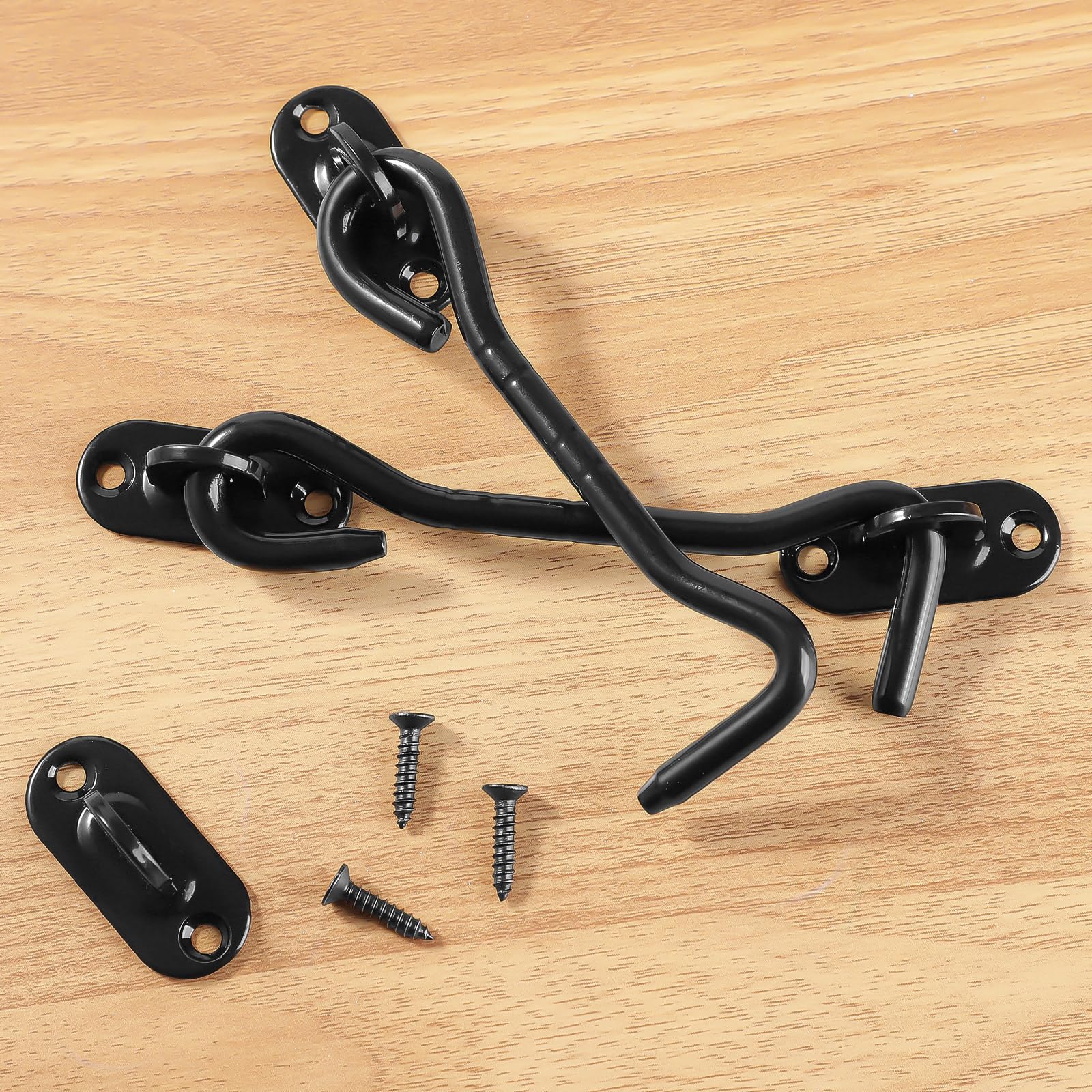 kuou 2 Pack 4 inch Hook and Eye Latch - Image 3