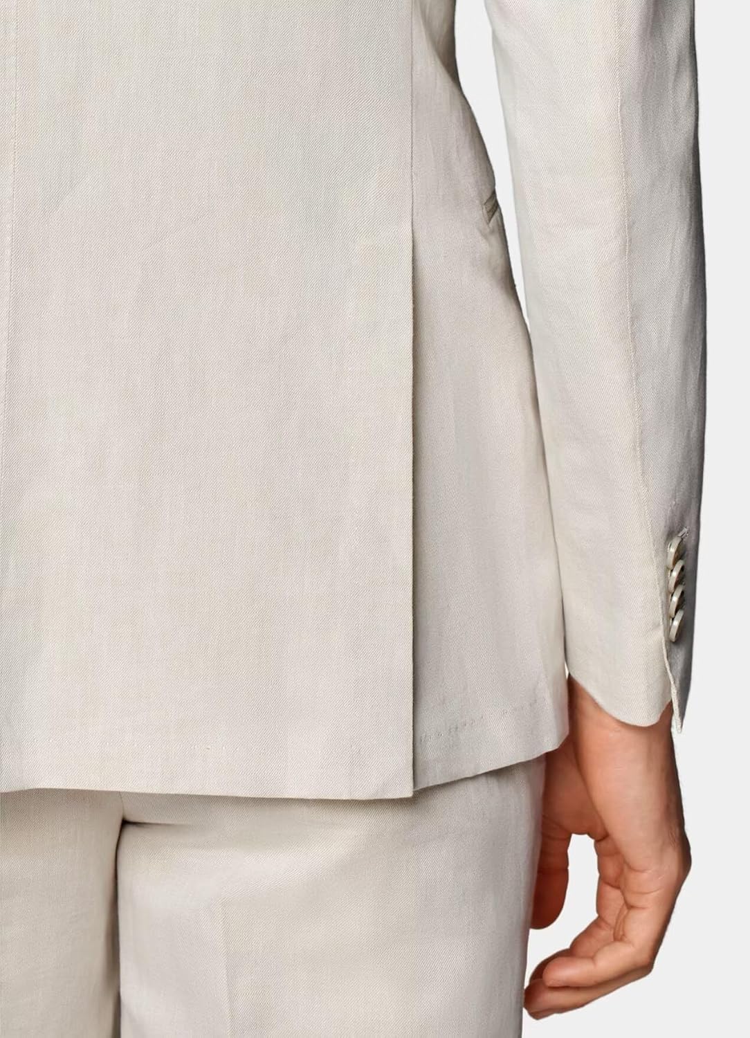 Mens 2 Piece Linen Suit Beach Wedding Suit Slim Fit Casual Summer Lightweight Groomsmen Tuxedo Linen Jacket Pants