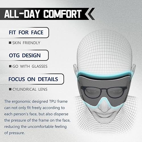 Miniatura 3 de VOZAPOW - Gafas de esquí magnéticas para usar sobre lentes, antivaho y sin marco, protección UV400, gafas de snowboard para hombres y mujeres