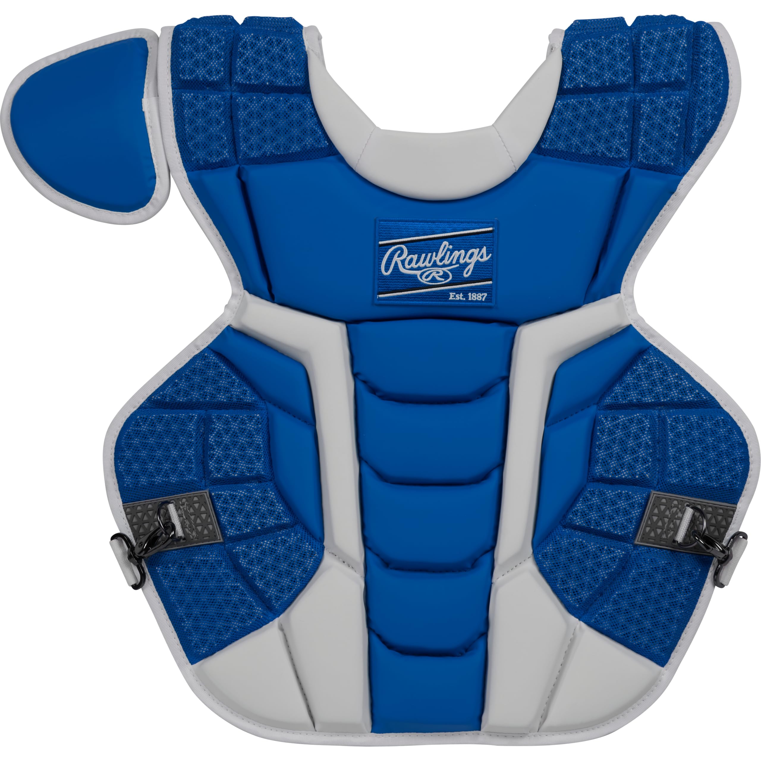 Plastron de catcher Rawlings Mach Intermédiaire bleu et blanc